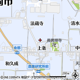 京都府亀岡市余部町法蔵寺周辺の地図