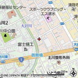 静岡県静岡市清水区西大曲町3-19周辺の地図