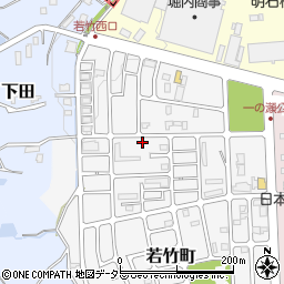 滋賀県湖南市若竹町周辺の地図