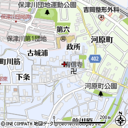 京都府亀岡市余部町古城周辺の地図
