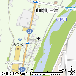 兵庫県宍粟市山崎町三津230周辺の地図