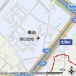 愛知県豊田市生駒町東山253周辺の地図