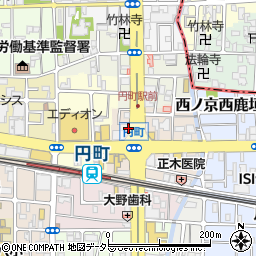 京都府京都市中京区西ノ京円町周辺の地図