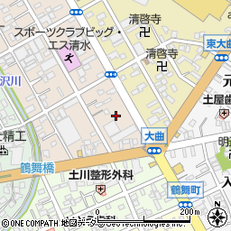 静岡県静岡市清水区西大曲町1周辺の地図