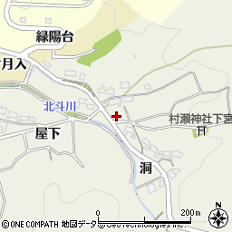 愛知県岡崎市奥山田町洞周辺の地図