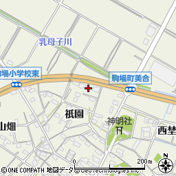 愛知県豊田市駒場町祇園71周辺の地図