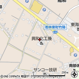 愛知県豊田市若林東町竹陽周辺の地図