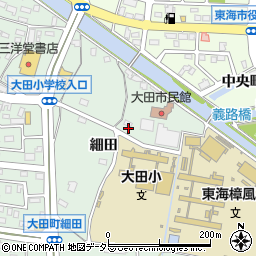 愛知県東海市大田町細田19周辺の地図