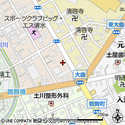 静岡県静岡市清水区西大曲町1-38周辺の地図
