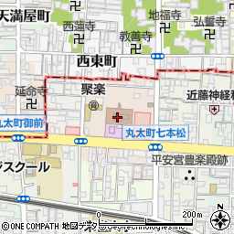 京都市役所教育委員会　生涯学習部・施設運営担当周辺の地図