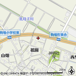 愛知県豊田市駒場町祇園70周辺の地図