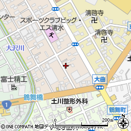 静岡県静岡市清水区西大曲町1-18周辺の地図
