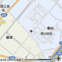 愛知県豊田市生駒町東山734周辺の地図