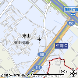 愛知県豊田市生駒町東山678周辺の地図