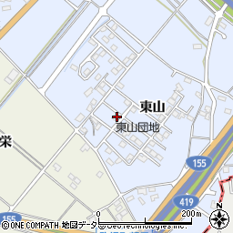 愛知県豊田市生駒町東山187周辺の地図