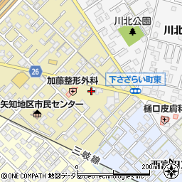福田屋酒店大矢知店周辺の地図