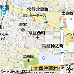 京都府京都市右京区常盤西町周辺の地図