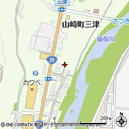 兵庫県宍粟市山崎町三津327周辺の地図