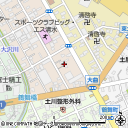 静岡県静岡市清水区西大曲町1-17周辺の地図