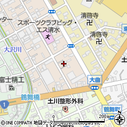 静岡県静岡市清水区西大曲町1-19周辺の地図