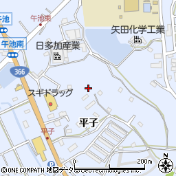 愛知県大府市横根町平子周辺の地図