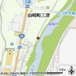 兵庫県宍粟市山崎町三津86周辺の地図