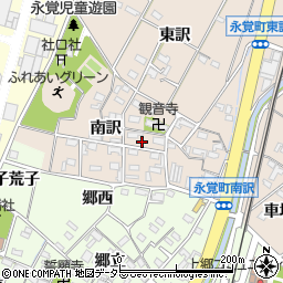 愛知県豊田市永覚町南訳周辺の地図