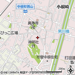 愛知県豊田市中根町小訳周辺の地図