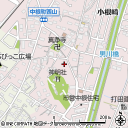 愛知県豊田市中根町（小訳）周辺の地図