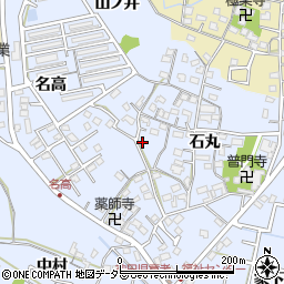 愛知県大府市横根町石丸47周辺の地図