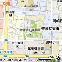 聖護院旧仮皇居周辺の地図