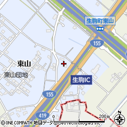 愛知県豊田市生駒町東山628周辺の地図