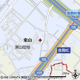 愛知県豊田市生駒町東山327周辺の地図