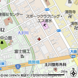 静岡県静岡市清水区西大曲町5-5周辺の地図