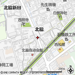 静岡県静岡市清水区北脇周辺の地図