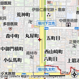 京都府京都市上京区長尾町周辺の地図