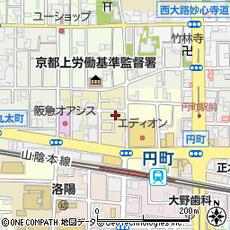 京都市　公設民営児童館円町児童館周辺の地図