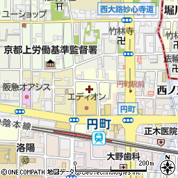 京都府京都市中京区西ノ京西円町周辺の地図