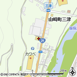 兵庫県宍粟市山崎町三津214周辺の地図