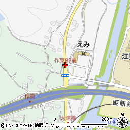 作東BS前バス停周辺の地図