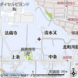 京都府亀岡市余部町清水又周辺の地図