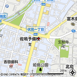 愛知日産自動車富木島店周辺の地図