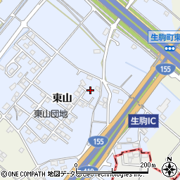 愛知県豊田市生駒町東山296周辺の地図