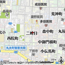 京都府京都市上京区二町目周辺の地図