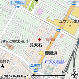 愛知県東海市高横須賀町呉天石周辺の地図