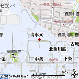 京都府亀岡市余部町清水又43周辺の地図