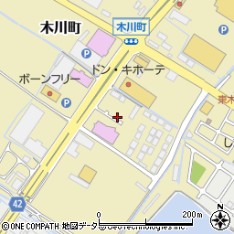 滋賀県草津市木川町75-7周辺の地図