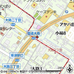 滋賀タクシー株式会社草津営業所周辺の地図