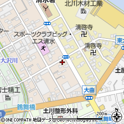 静岡県静岡市清水区西大曲町1-28周辺の地図