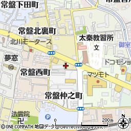 セブンイレブン京都常盤店周辺の地図